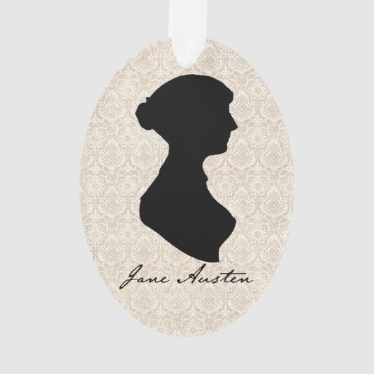 Jane Austen-profielsilhouet Ornament (achterkant)