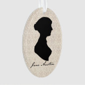 Jane Austen-profielsilhouet Ornament (voorkant)
