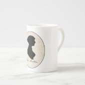 Jane Austen-profielsilhouet Porselein Kop (Voorkant rechts)
