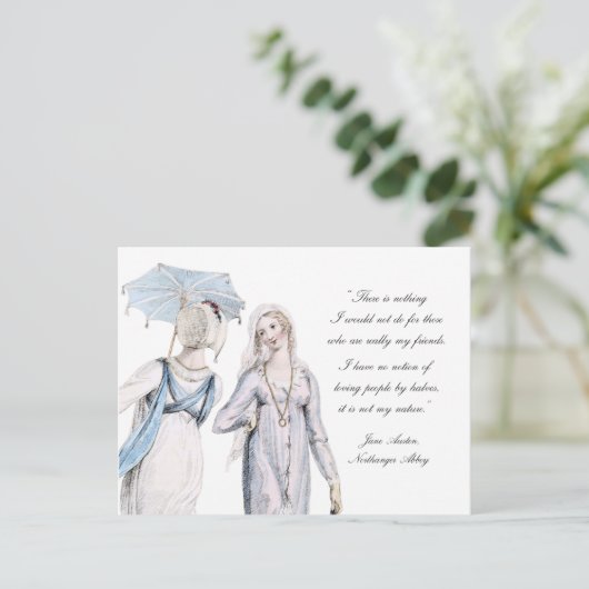 Jane Austen Quotation Friends Friendship Briefkaar Briefkaart (Staand voorkant)