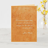Jane Austen Quote Birthday Card GEPERSONALISEERD Kaart (Gele Bloem)