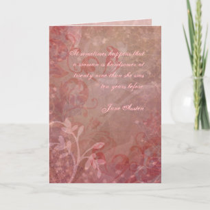 Jane Austen Quote Birthday Card GEPERSONALISEERD Kaart