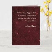 Jane Austen Quote Birthday Card GEPERSONALISEERD Kaart (Gele Bloem)