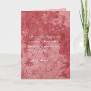Jane Austen Quote Birthday Kaart GEPERSONALISEERD