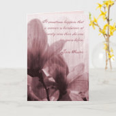 Jane Austen Quote Birthday Kaart GEPERSONALISEERD (Gele Bloem)