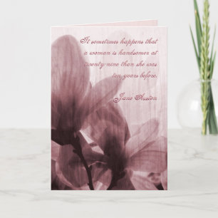 Jane Austen Quote Birthday Kaart GEPERSONALISEERD