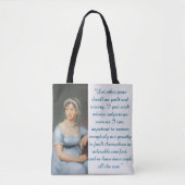 Jane Austen Quote (Blue) Tote Bag (Voorkant)