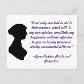 Jane Austen Quote Briefkaart (Voorkant)