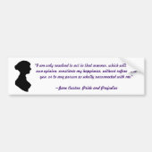 Jane Austen Quote Bumpersticker (Voorkant)