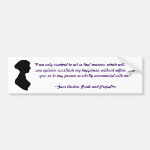 Jane Austen Quote Bumpersticker
