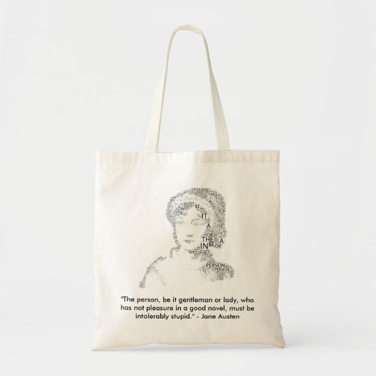 Jane Austen Quote Canvas tas (Voorkant)