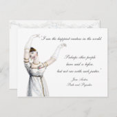 Jane Austen Quote Gelukkig Briefkaart (Voorkant / Achterkant)