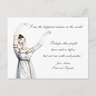 Jane Austen Quote Gelukkig Briefkaart