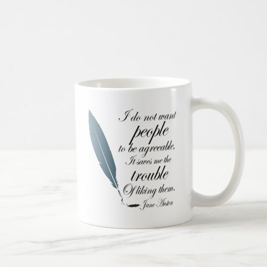 Jane Austen Quote Gift Koffiemok (Rechts)