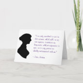 Jane Austen Quote Kaart (Voorkant)