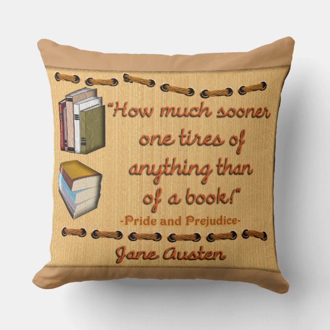 Jane Austen quote - kussen (Voorkant)