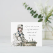 Jane Austen Quote Letter Writing Briefkaart (Staand voorkant)