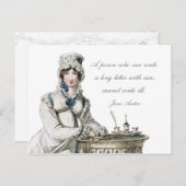 Jane Austen Quote Letter Writing Briefkaart (Voorkant / Achterkant)