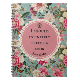 Jane Austen Quote Notebook "Prefer a Book"  Notitieboek
