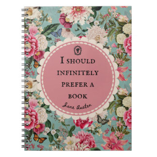 Jane Austen Quote Notebook "Prefer a Book"  Notitieboek