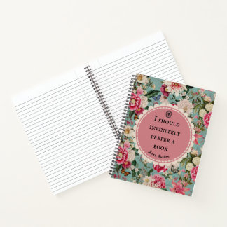 Jane Austen Quote Notebook "Prefer a Book"  Notitieboek