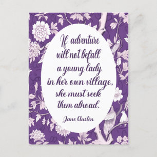 Jane Austen Quote op Adventure Briefkaart