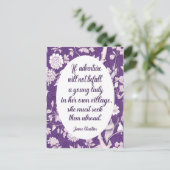 Jane Austen Quote op Adventure Briefkaart (Staand voorkant)