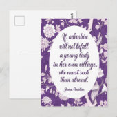 Jane Austen Quote op Adventure Briefkaart (Voorkant / Achterkant)