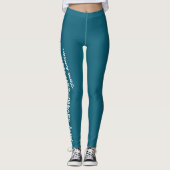 Jane Austen Quote over Blauwgroen: "Elke wilde kan Leggings (Voorkant)
