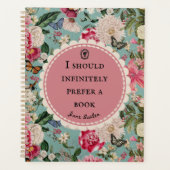 Jane Austen Quote "Prefer a Book" Planner (Voorkant)