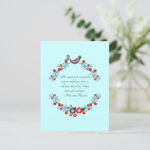 Jane Austen Quote, Pride and Prejudice Floral Feestdagenkaart