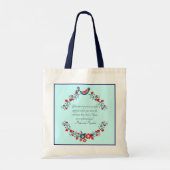 Jane Austen Quote, Pride and Prejudice Floral  Tote Bag (Achterkant)