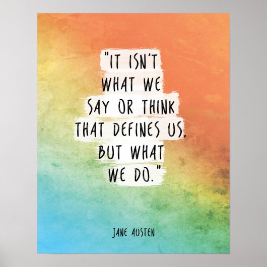 Jane Austen Quote Print Motivatie Poster (Voorkant)