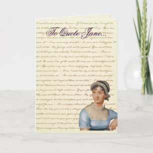 Jane Austen Quote Schrijf je eigen verjaardagskaar Kaart
