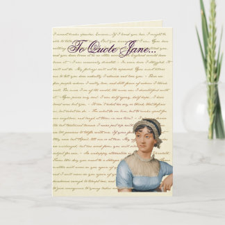 Jane Austen Quote Schrijf je eigen verjaardagskaar Kaart
