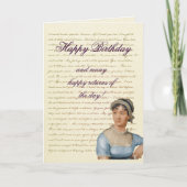 Jane Austen Quote Schrijf je eigen verjaardagskaar Kaart (Voorkant)