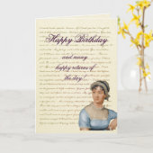 Jane Austen Quote Schrijf je eigen verjaardagskaar Kaart (Gele Bloem)