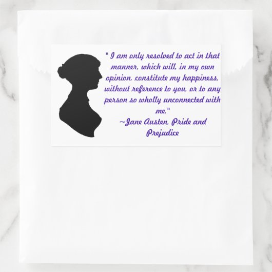 Jane Austen Quote Sticker (Tas)