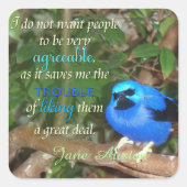 Jane Austen quote sticker (Voorkant)