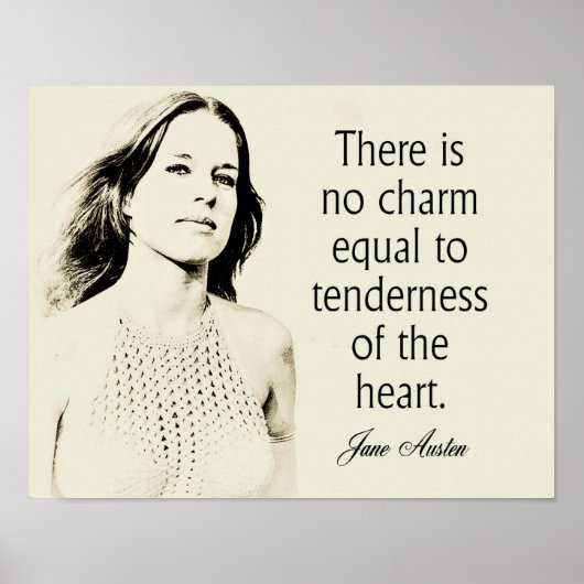 Jane Austen Quote Tenderness - Home decor Poster (Voorkant)