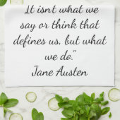 Jane Austen quote Theedoek (Gevouwen)