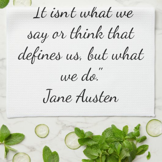 Jane Austen quote Theedoek (Gevouwen)