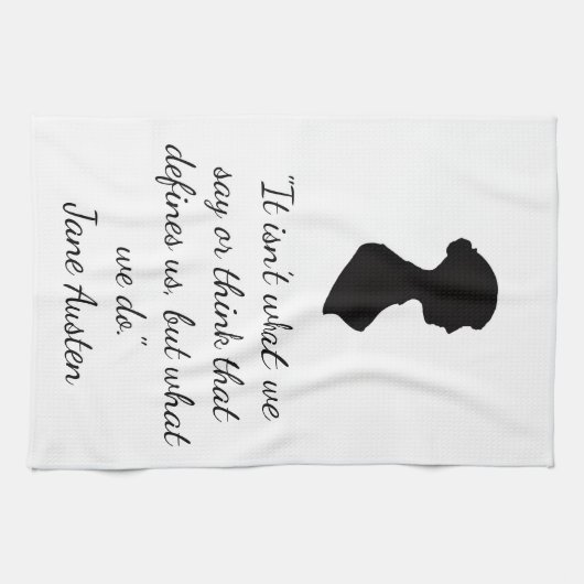 Jane Austen quote Theedoek (Horizontaal)