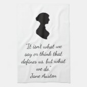 Jane Austen quote Theedoek (Verticaal)