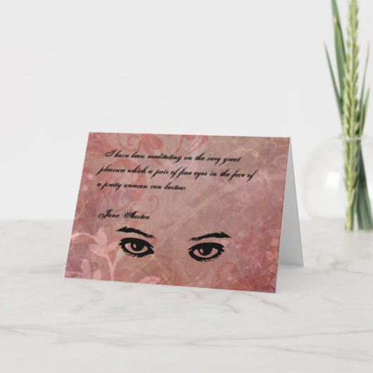Jane Austen Quote Wenskaart GEPERSONALISEERD Feestdagen Kaart (Voorkant)