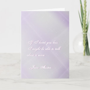 Jane Austen Quote Wenskaart GEPERSONALISEERD Feestdagen Kaart