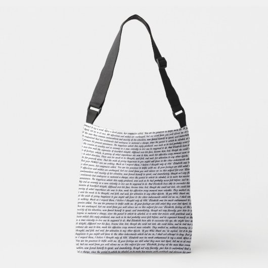 Jane Austen Quotes Crossbody Tas (Voorkant)