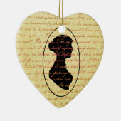 Jane Austen Quotes en Cameo Kerstfeestdag Keramisch Ornament (Rechts)