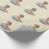 Jane Austen Quotes en Portrait Afbeelding Cadeaupapier (Hoek)