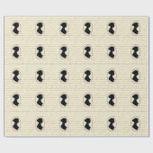 Jane Austen Quotes en Silhouette Portrait Cadeaupapier (Vlak)